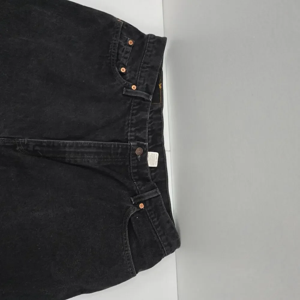 Vintage Levi's 550 relaxed‎ tapered 20 jeans USA black 90's womens 5713